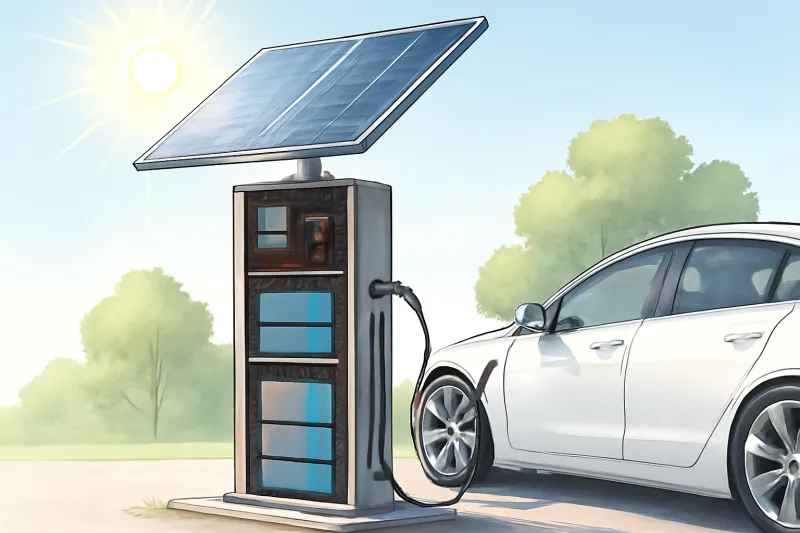 Comment fonctionne une borne solaire pour voiture électrique