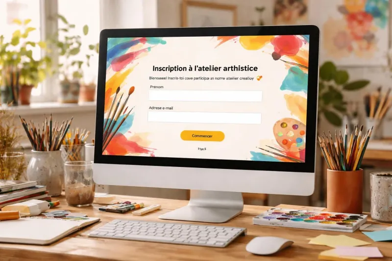 apprenez à créer un formulaire d'inscription efficace pour votre atelier artistique avec typeform et découvrez des astuces pour réduire le taux d'abandon et maximiser les inscriptions.