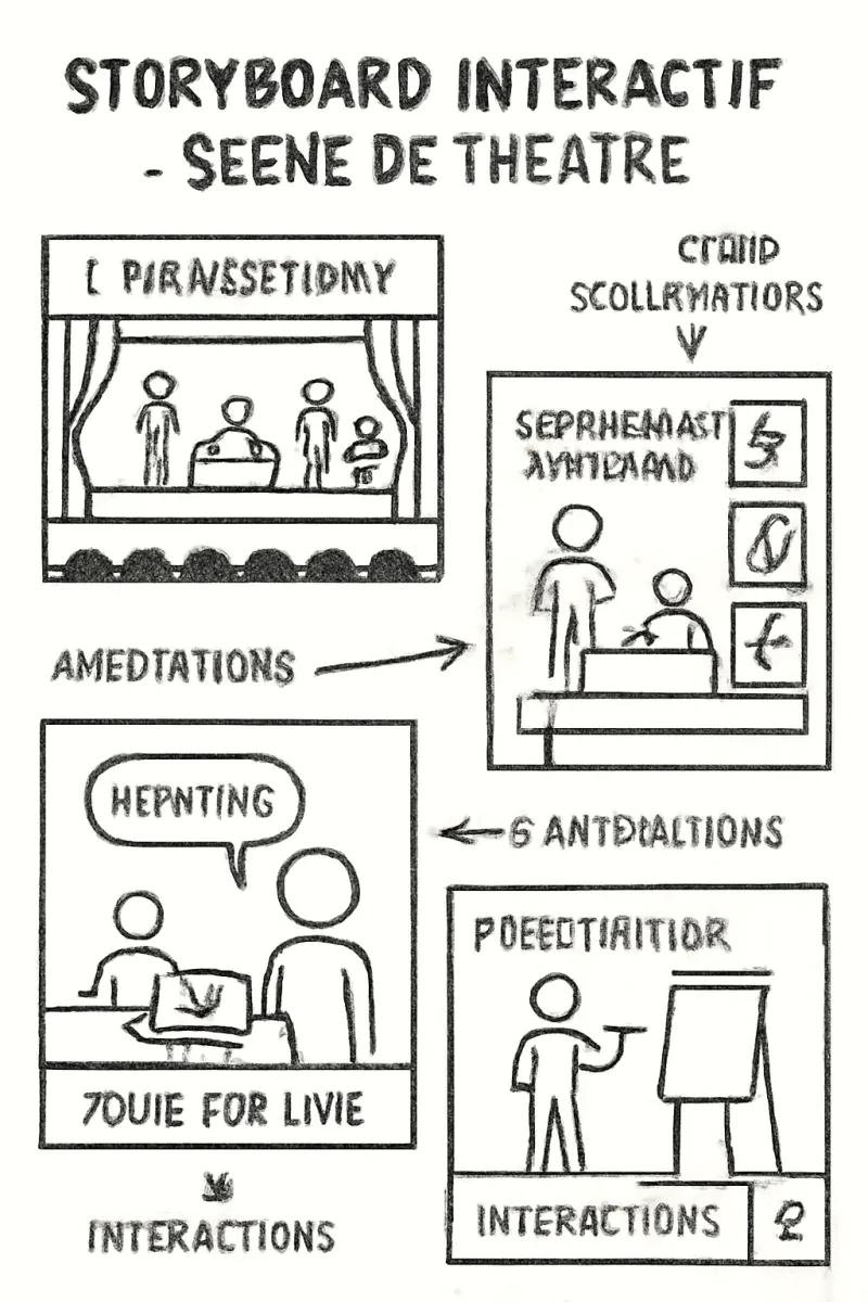 découvrez comment créer un storyboard interactif efficace pour votre projet scénique afin de mieux visualiser et planifier chaque scène avec créativité et interactivité.