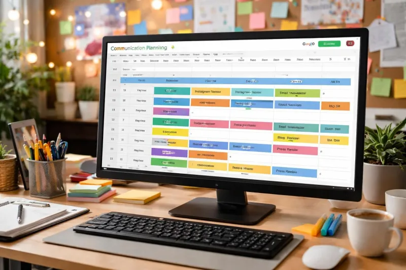 découvrez comment organiser efficacement votre plan de communication événementielle sur 4 semaines avant l'ouverture grâce à google sheets. suivez nos conseils pour une gestion optimale et un lancement réussi.