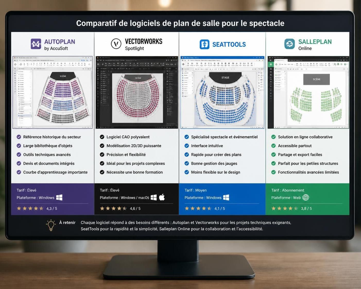 découvrez les meilleurs logiciels pour créer facilement un plan de salle de spectacle, adaptés à vos besoins professionnels ou personnels.