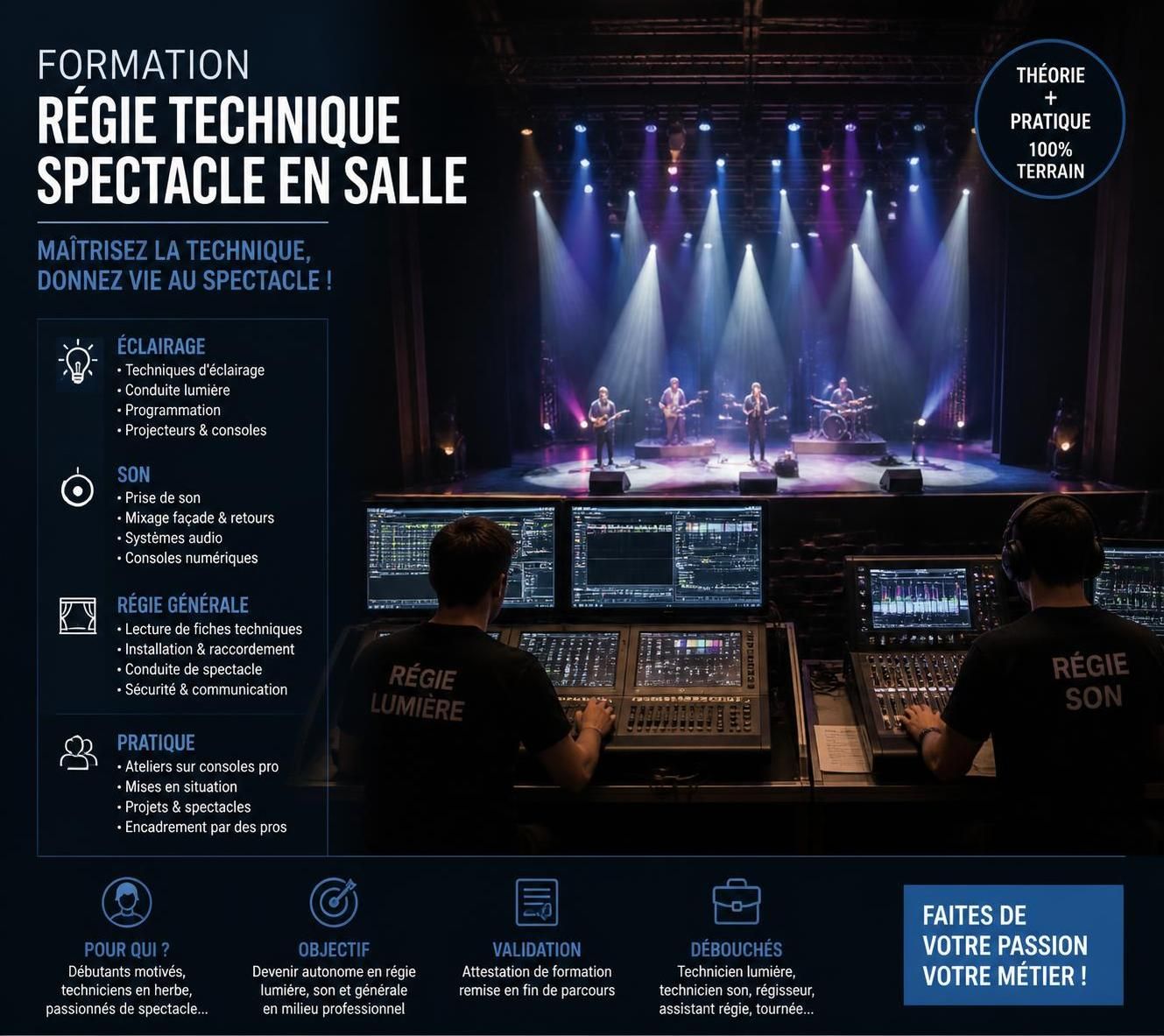 découvrez quelle formation choisir pour travailler en régie dans le spectacle et maîtrisez les compétences essentielles pour réussir dans ce métier passionnant.